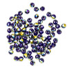 Crystal 4x6mm Opaque Gold Kissed Navy Blue Faceted Rondelle Beads - Approx. 15.5 inch strand