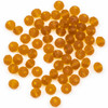 Crystal 6x8mm Matte Amber Faceted Rondelle Beads - Approx. 15.5 inch strand