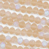 Crystal 6x8mm  AB Kissed Matte Peach Opal Faceted Rondelle Beads - Approx. 15.5 inch strand