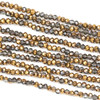 Crystal 2x2mm Opaque Copper Kissed Smoky Grey Faceted Rondelle Beads - Approx. 15.5 inch strand