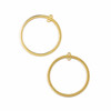 18k Gold Plated Stainless Steel 30x31.5mm Hoop Components with 2 Loops - 2 per bag