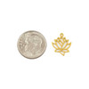 Cherry Tree Beads 304 Stainless Steel 12x14mm Tiny Lotus Charm Components - 2 per bag 