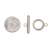 Cherry Tree Beads Natural Stainless Steel 13x17mm Smooth Basic Toggle Clasp with 6x21mm Bar