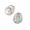 Fresh Water Pearl 16x19mm White Irregular Coin Pendants - 2 per bag