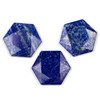 Lapis 40x45mm Top Drilled Faceted Hexagon Pendant - 1 per bag