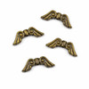 Cherry Tree Beads Vintage Bronze Colored "Pewter" (zinc-based alloy) 7x20mm Angel Wing Beads - 4 pieces 