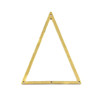 large 40x50mm open triangle link components in brass, available in both raw and coated finishes, ideal for earrings or statement jewelry designs.