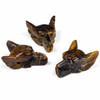 Cherry Tree Beads Yellow Tigereye 30x45mm Hand Carved Wolf Head Pendant - 1 piece 