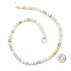 White Opal 6mm Round Beads - 15 inch strand