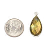 Cherry Tree Beads Labradorite approximately 13x25mm Faceted Teardrop Drop with a Sterling Silver .925 Bezel  - 1 piece 