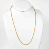 Gold Stainless Steel 2.5mm Rope Chain Necklace - 24 inch, SS05g-24