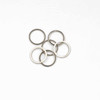 Natural Stainless Steel 1.5x20mm Hoop Components - 6 per bag