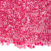 Miyuki 11/0 Sparkling Dark Pink Lined Crystal Hex Cut Delica Seed Beads - #DBC0914, 7.2 gram tube