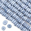 Cherry Tree Beads Matte Glass, Sea Glass Style Medium 11-13mm and 4-8mm Thick Gray Pebble Beads - 8 inch strand 