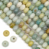 Large Hole Amazonite 6x10mm Rondelle Beads with a 2.5mm Drilled Hole - approx. 8 inch strand
