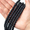 Cherry Tree Beads Matte Large Hole Onyx 8mm Round Beads with a 2.5mm Drilled Hole - approx. 8 inch strand 