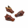 Red Fancy Jasper 15x30mm Hand Carved Dragon Head Pendant - 1 piece