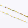 Cherry Tree Beads Coated Brass Chain with 2.5x3.5mm Small Oval Links alternating with 2.5x5.5mm Cushion Links and 1.5x9mm Faceted Bar Links - chain2583vbcoat - 2 meters