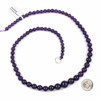 Amethyst Graduated 5-11mm Round Beads - 18 inch strand