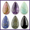 24x44mm Top Front Drilled Teardrop Pendant - 1 per bag