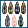 Gemstone 15x40mm Top Side Drilled Faceted Teardrop Pendant - 1 piece
