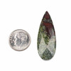 Dragon Blood Jasper 15x40mm Top Side Drilled Faceted Teardrop Pendant - 1 piece