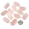 Cherry Tree Beads Rose Quartz approx. 13x26mm Hexagonal Double Point Focal Bead - 1 piece 