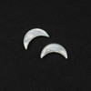 Cherry Tree Beads White Shell 8x15mm Vertical Drilled Crescent Moon Tiny Focals - 2 pieces 