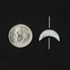 Cherry Tree Beads White Shell 8x15mm Vertical Drilled Crescent Moon Tiny Focals - 2 pieces 