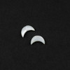 Cherry Tree Beads White Shell 6x10mm Vertical Drilled Crescent Moon Tiny Focals - 2 pieces 