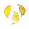 Cherry Tree Beads Yellow Fluorite approx. 23-27x47-55mm Crescent Moon Face Pendant - 1 per bag 