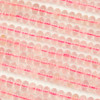 Rose Quartz 4x6mm Rondelle Beads - 15 inch strand