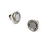 Natural Silver Stainless Steel 8x13mm Magnetic  Smooth Round Clasps - 3 sets