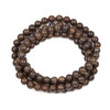 Bronzite 8mm Mala Round Beads - 115 beads per strand featuring polished natural gemstone beads with earthy tones, ideal for crafting malas and jewelry.
