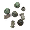Matte African Turquoise 10mm Guru Bead with 7x10mm Tower  - 1 set per bag