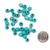 Cherry Tree Beads Large Hole Dyed Turquoise Howlite 6mm Round Beads with 2.5mm Drilled Hole - approx. 8 inch strand 