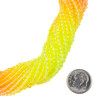 Crystal 2x3mm Ombre Neon Flame Rondelle Beads -14 inch strand, Color #30
