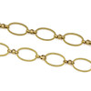 Cherry Tree Beads Raw Brass Chain with 10x15mm Oval Links alternating with 2x8mm Bars and 4mm Round Beads - chain2396vb-2m - 2 meters 