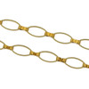 Cherry Tree Beads Raw Brass Chain with 8x15mm Oval Links alternating with 2x7mm Grooved Connectors - chain346vb-sp - 10 meter spool 