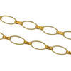 Brass Chain with 8x15mm Oval Links alternating with 2x7mm Grooved Connectors - chain346vb-sp - 10 meter spool