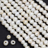 Cherry Tree Beads Large Hole Freshwater Pearl 5-6mm White Potato Beads with a 1.75mm Large Hole - approx. 8 inch strand 
