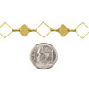 Cherry Tree Beads Brass Chain with 10mm Diamond Links alternating with 8mm Solid Diamond Links - chainHX-2393-2m - 2 meters 