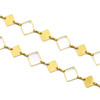 Cherry Tree Beads Brass Chain with 10mm Diamond Links alternating with 8mm Solid Diamond Links - chainHX-2393-2m - 2 meters 