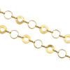 Cherry Tree Beads Brass Chain with 8mm Coin Links alternating with 8mm Thick Coin Links - chainHX-2395-2m - 2 meters 