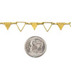 Cherry Tree Beads Brass Chain with 8x9mm Triangle Links alternating with 6x7mm Solid Triangle Links - chainHX-L1140-sp - 10 meter spool 