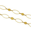 Brass Chain with 7x15mm Oval Links alternating with 5x7mm Solid Oval Links - chainHX-2391-sp - 10 meter spool
