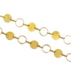 Cherry Tree Beads Brass Chain with 8mm Coin Links alternating with 8mm Solid Coin Links - chainHX-2392-sp - 10 meter spool 