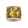 Cherry Tree Beads Brass Chain with 8mm Coin Links alternating with 8mm Solid Coin Links - chainHX-2392-sp - 10 meter spool 