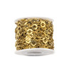 Cherry Tree Beads Brass Chain with 8mm Coin Links alternating with 8mm Thick Coin Links - chainHX-2395-sp - 10 meter spool 
