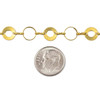 Cherry Tree Beads Brass Chain with 8mm Coin Links alternating with 8mm Thick Coin Links - chainHX-2395-sp - 10 meter spool 